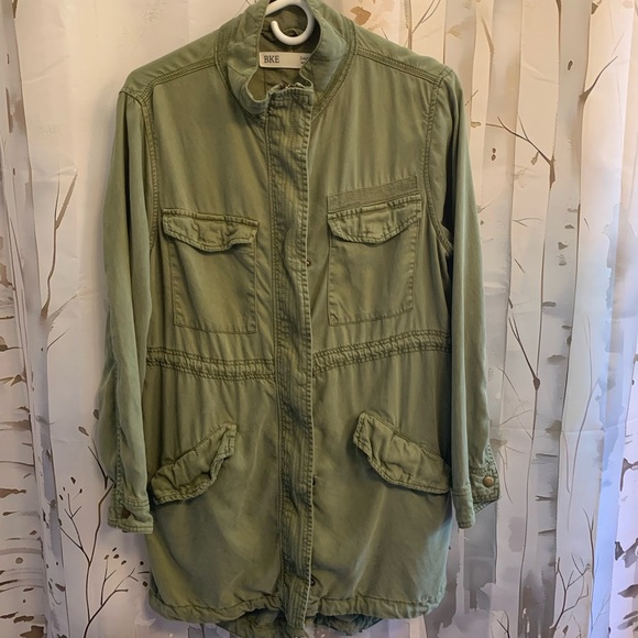 BKE Army style Green Lightweight Jacket Size S - Picture 1 of 8